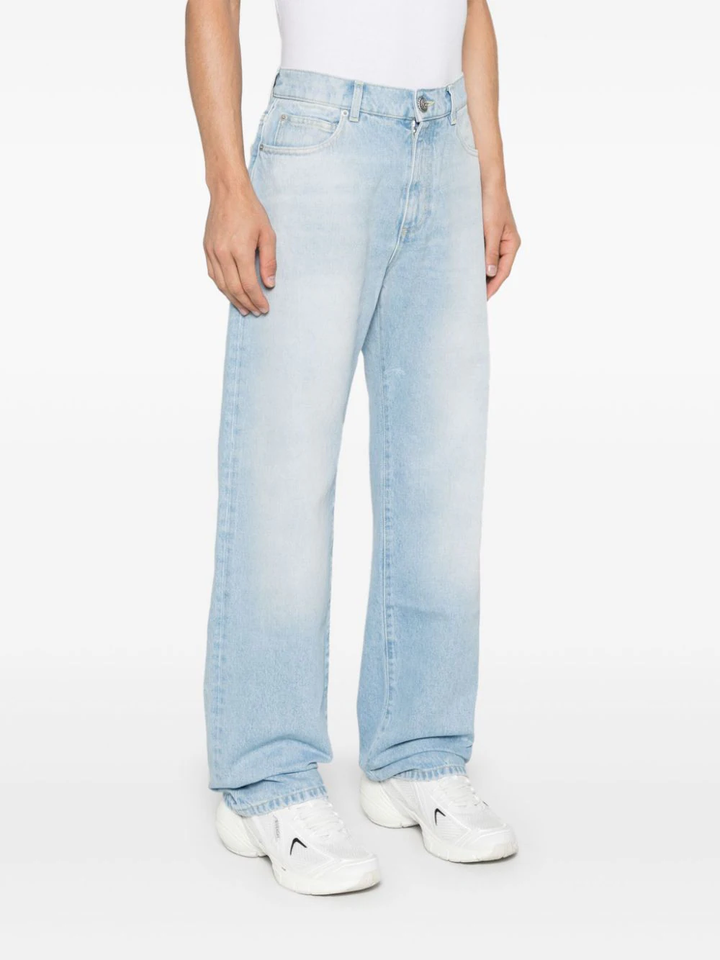 Loose Denim Pants Blue Wash