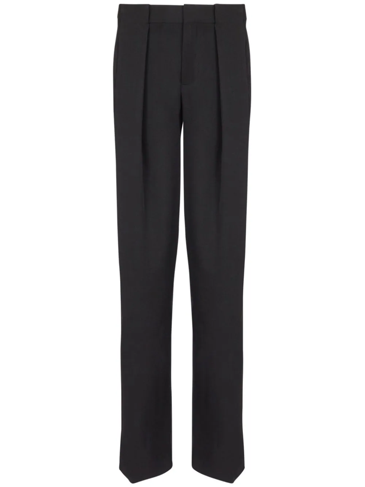 Pleated Grain De Poudre Trousers