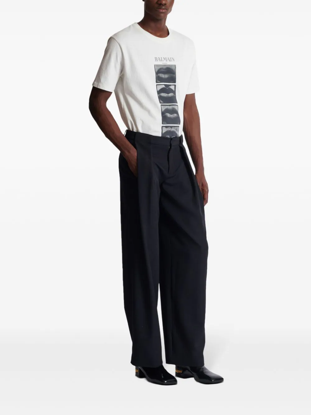 Pleated Grain De Poudre Trousers