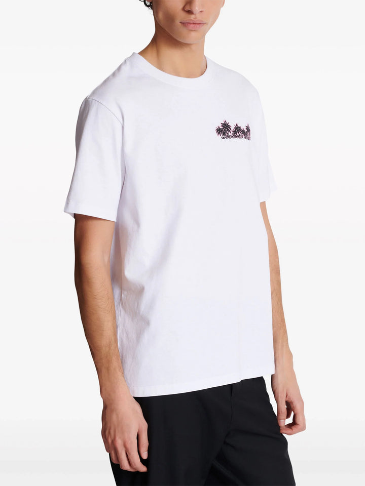 Straight Fit Balmain Club Back T-Shirt