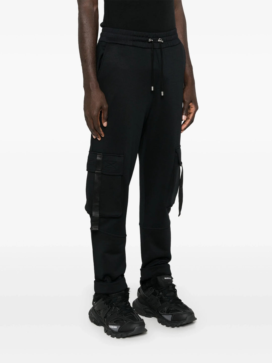 Silver Balmain Vintage Cargo Sweatpants