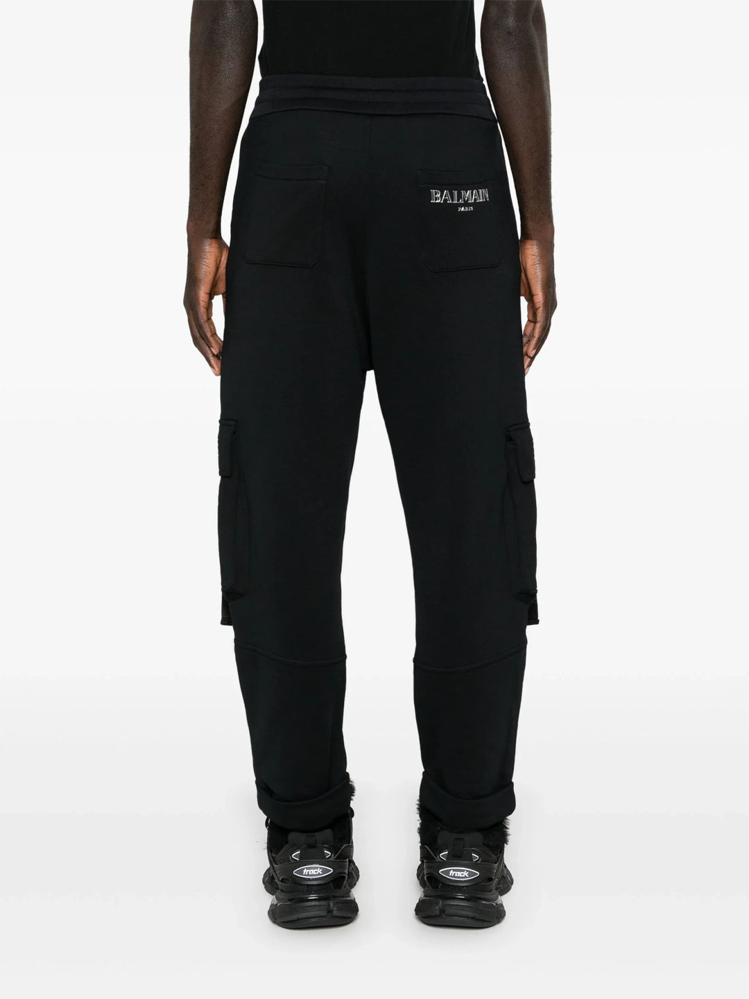 Silver Balmain Vintage Cargo Sweatpants