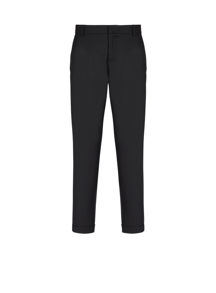 Tailored Wool Straight Pants