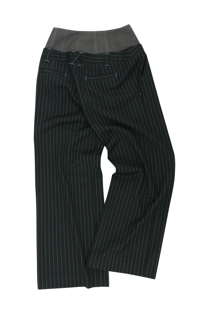 Lace-Up Double Waist Pants