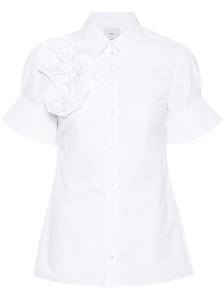 Button Down Shirt With Rosettes