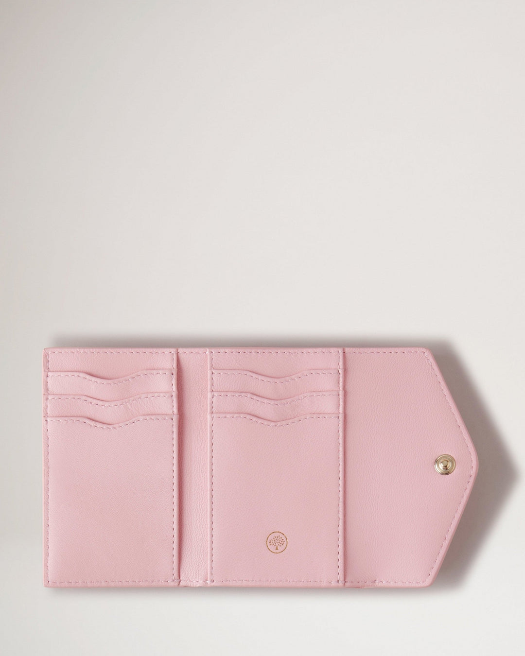 Folded Multi-Card Wallet Powder Rose Micro Classic Grain