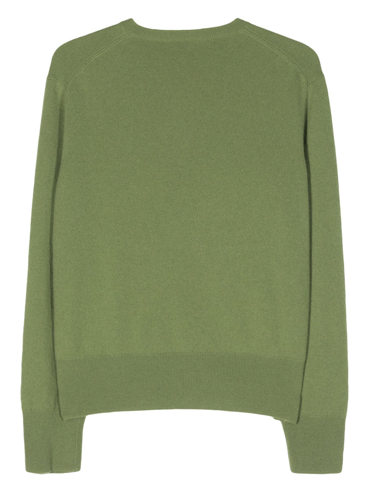 Crew-Neck Cashmere Knit Top