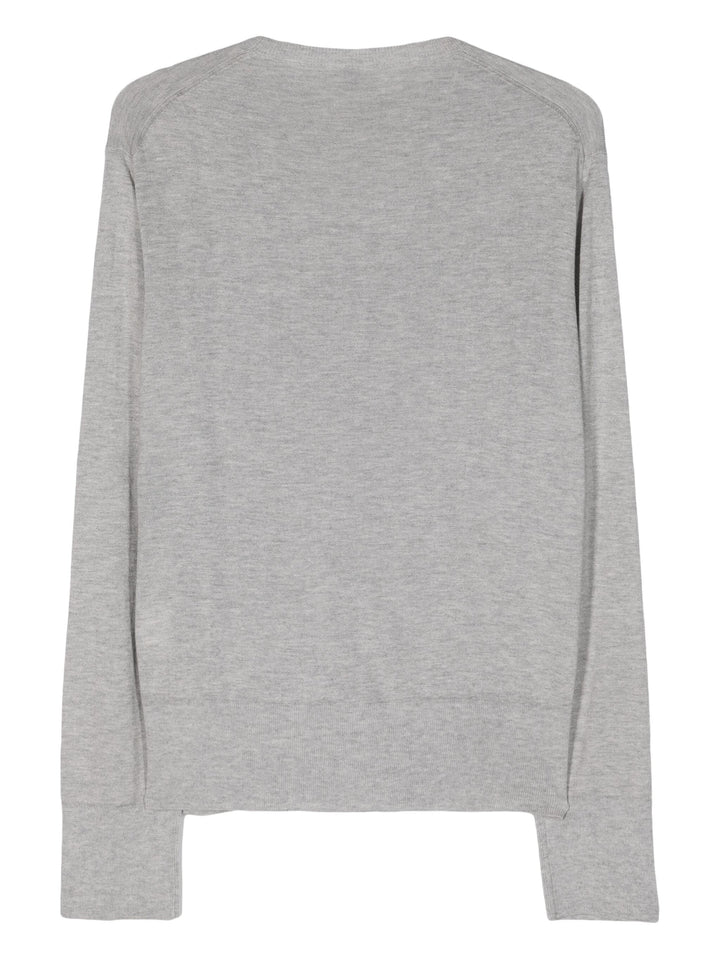 Crew-Neck Silk Cashmere Knit Top