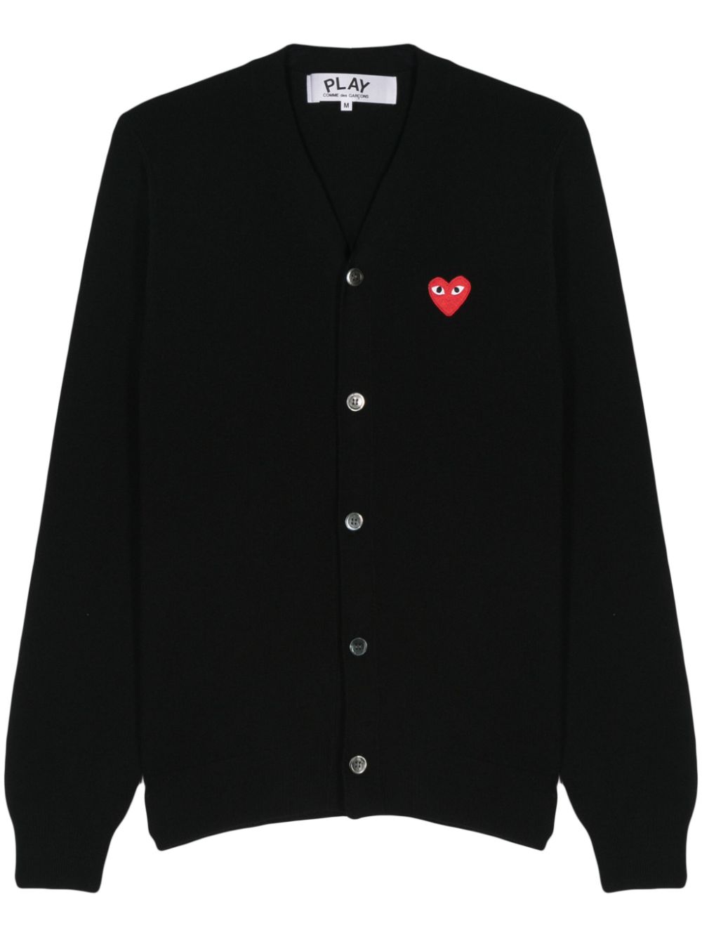 V-Neck Cardigan Red Emblem