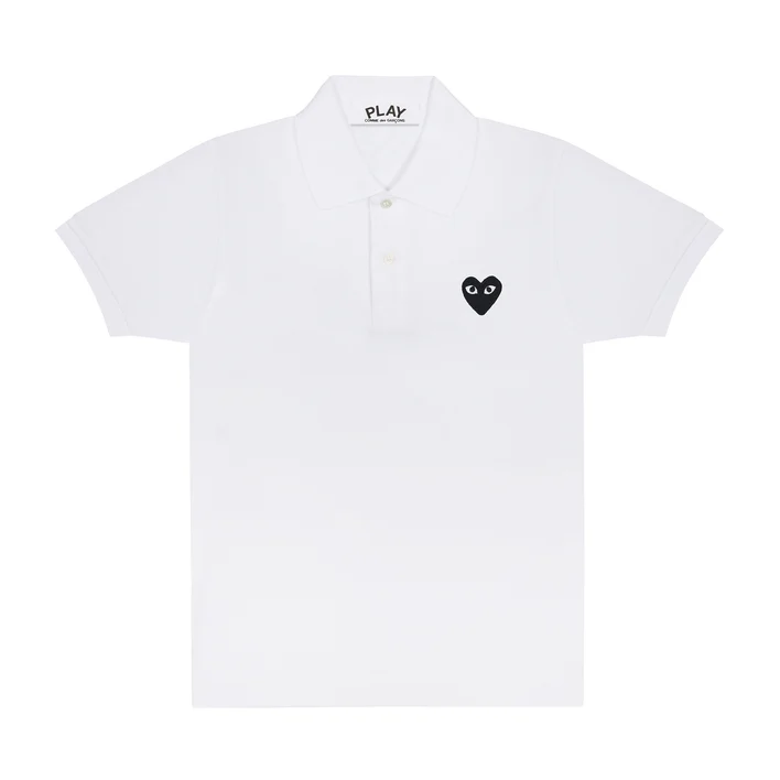 Polo T-Shirt With Black Emblem Tee Unisex