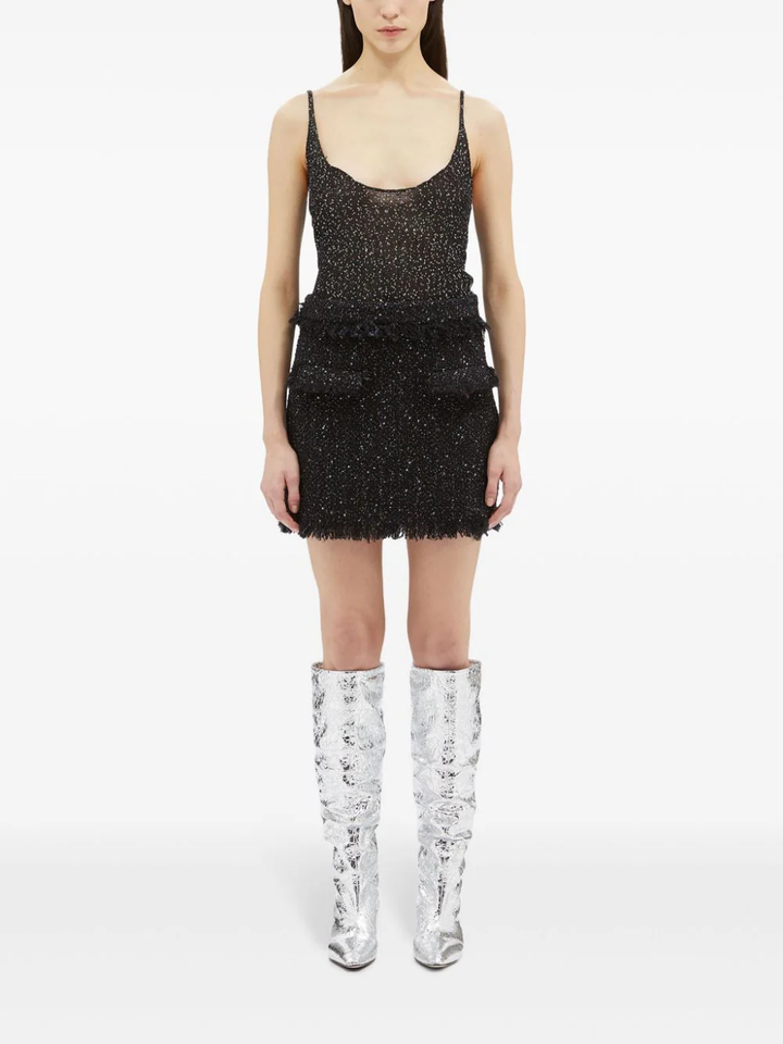 Glittery Tweed Skirt