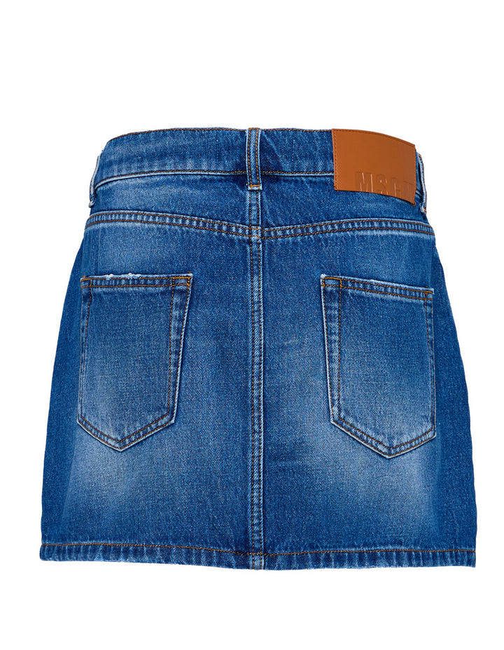 Denim Cargo Skirt