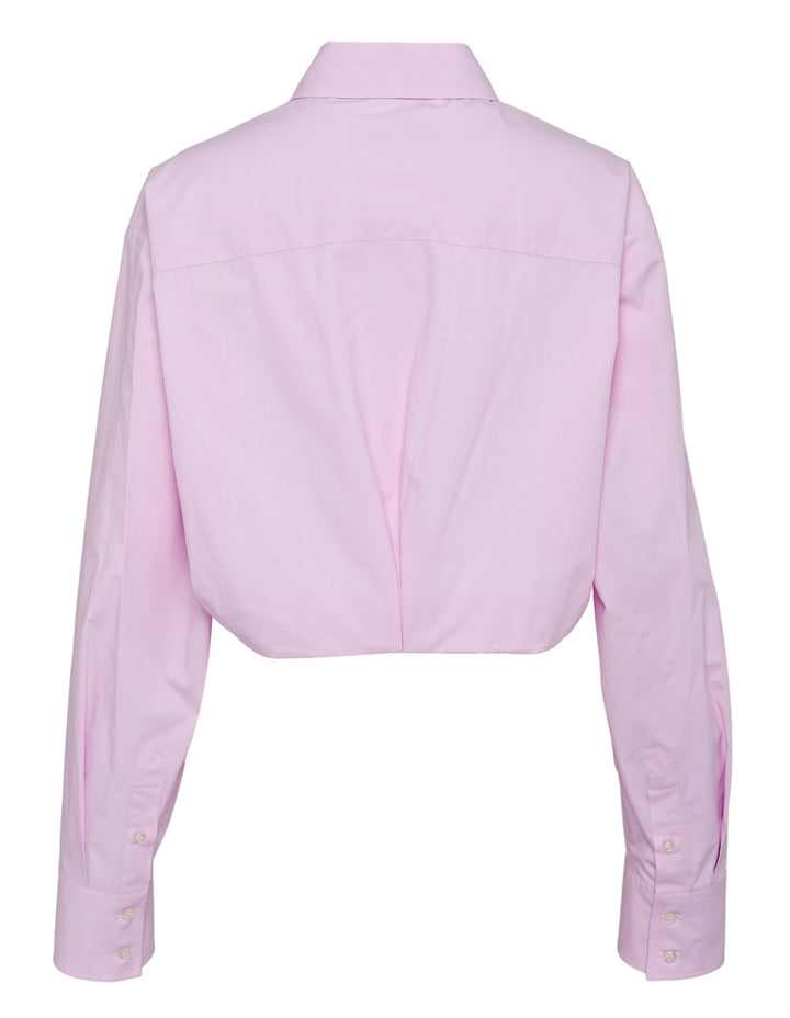 Cropped Shirt With Elastic Waist