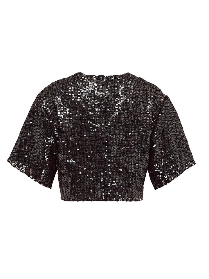 Glitter Cropped Blouse