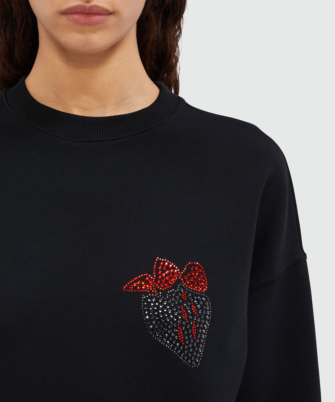 Embellished Strawberry Sweatshirt