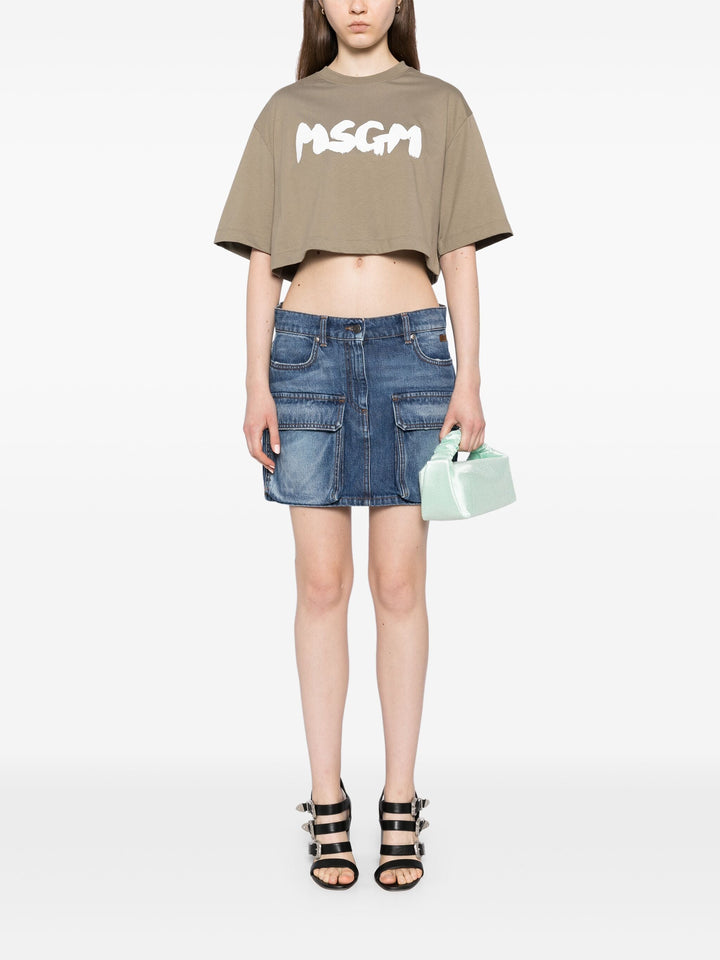 Brushstroke Logo Cropped Tee