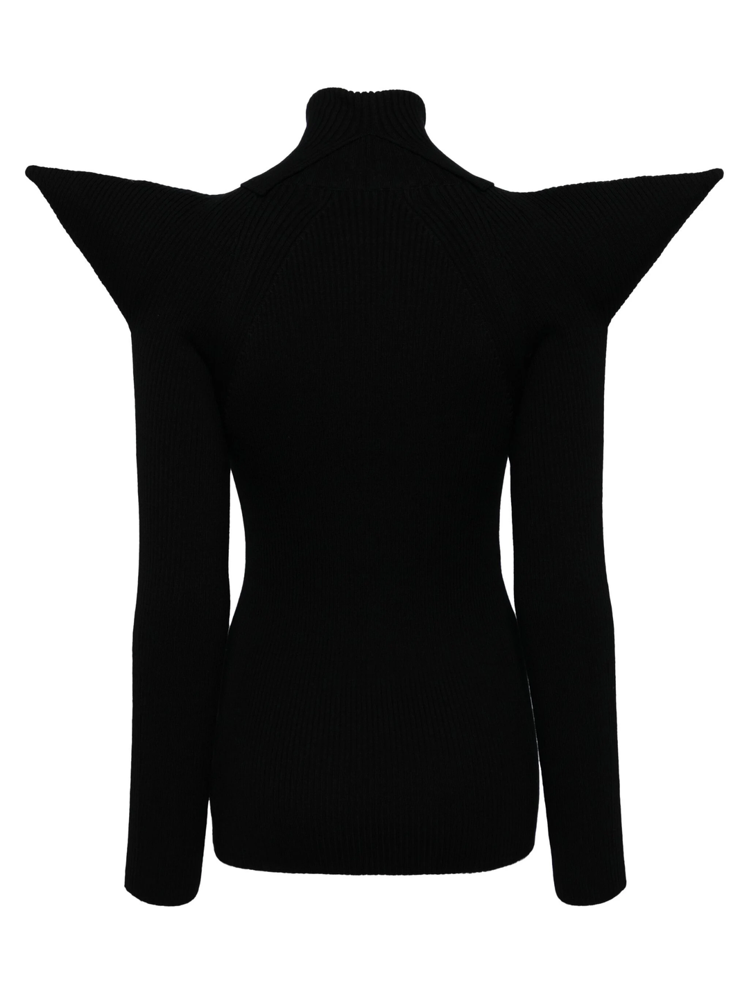 Worsted Wool Stretch Rib Knit Top