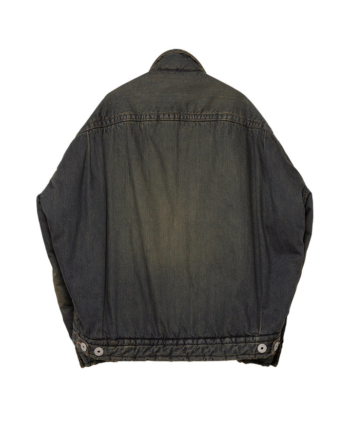 Puffer Denim Jacket