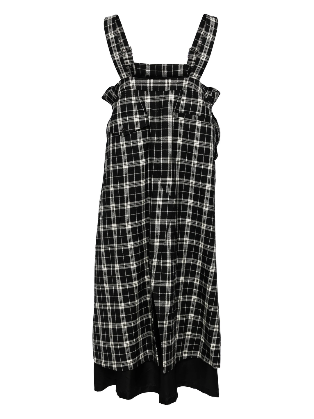 Check Pattern Wool Gabardine Dress