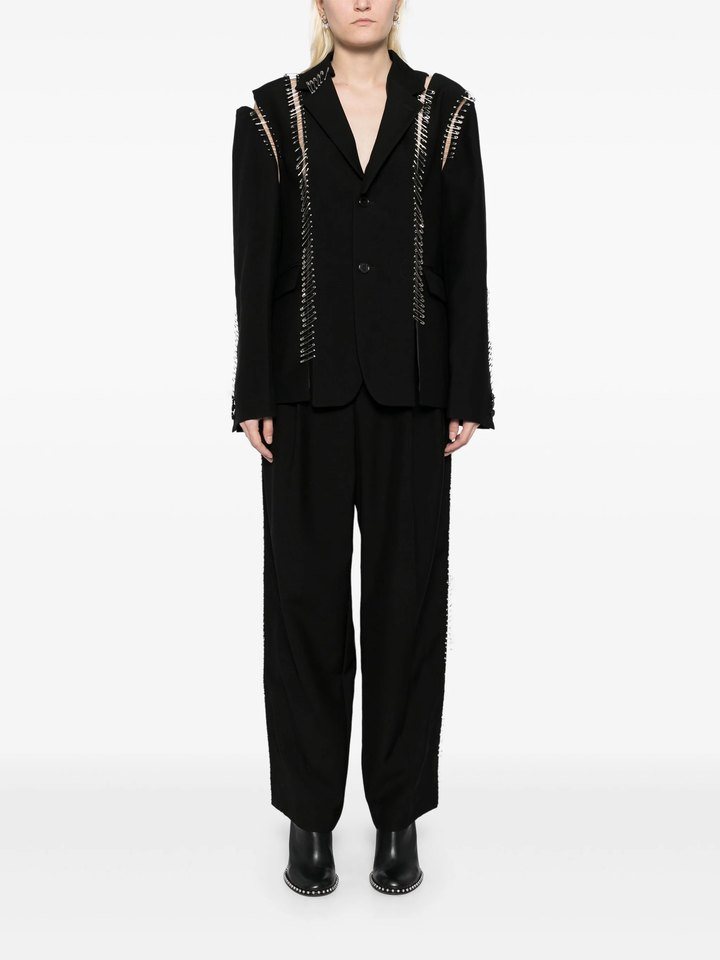 Wool Mohair Doeskin X Pin Jacket
