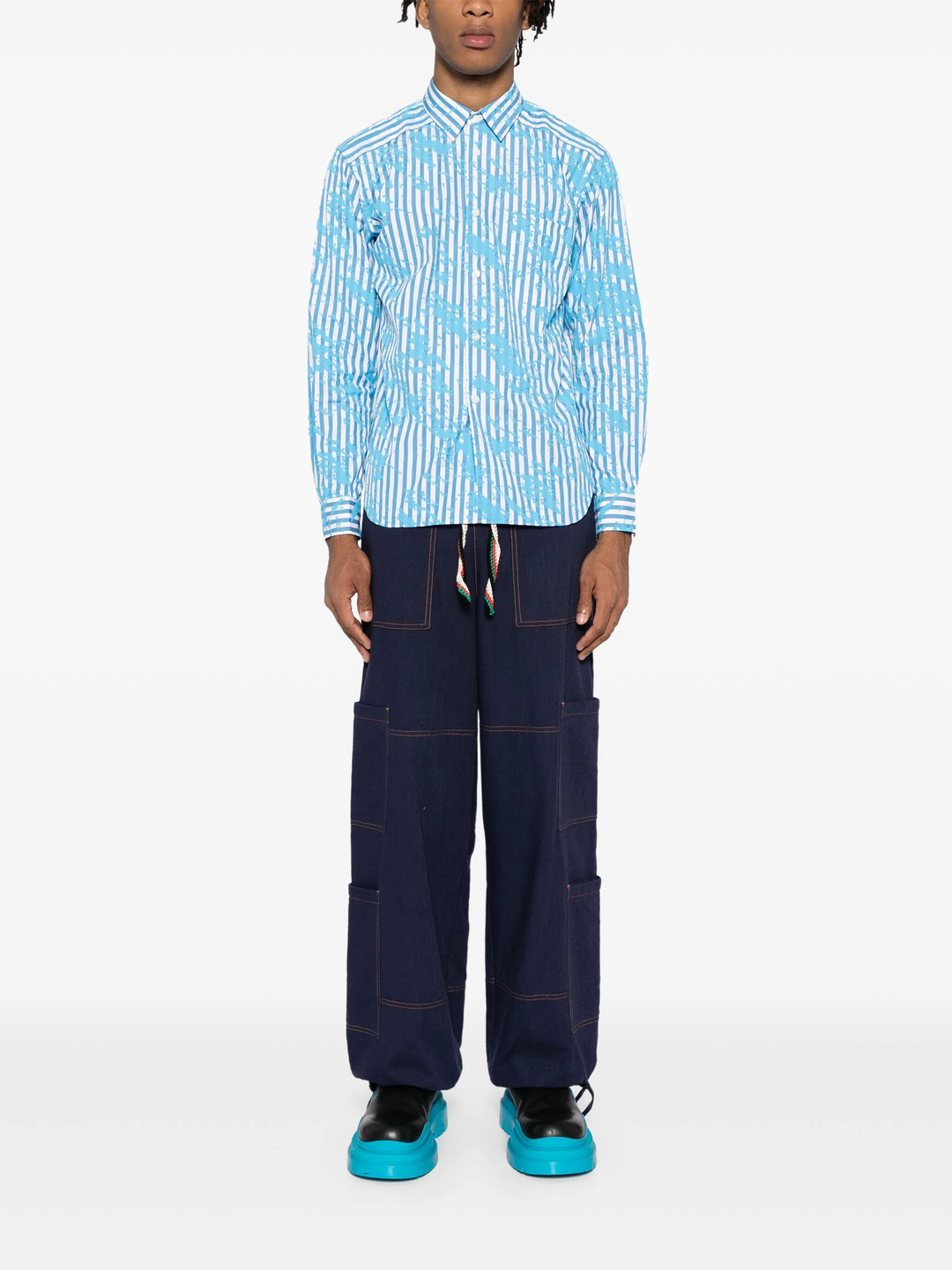 Cotton Broad Stripe Shirt