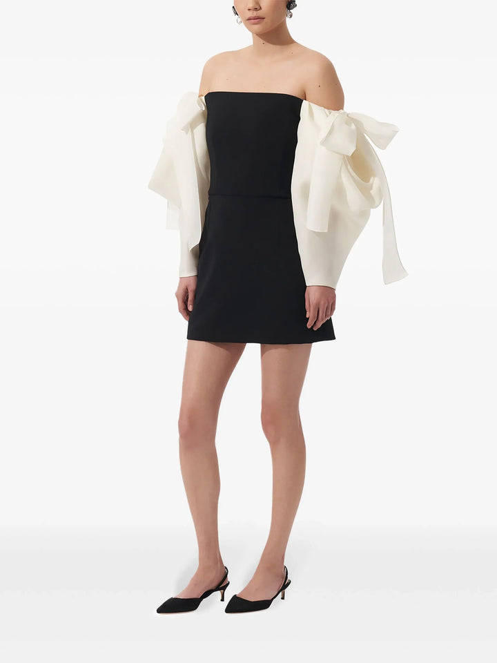 Off Shoulder Draped Sleeve Mini Dress