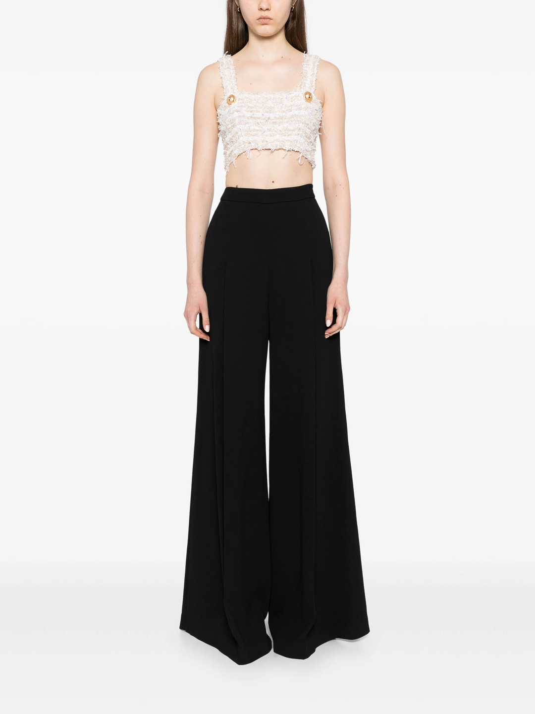 Crepe Wide Leg Pants