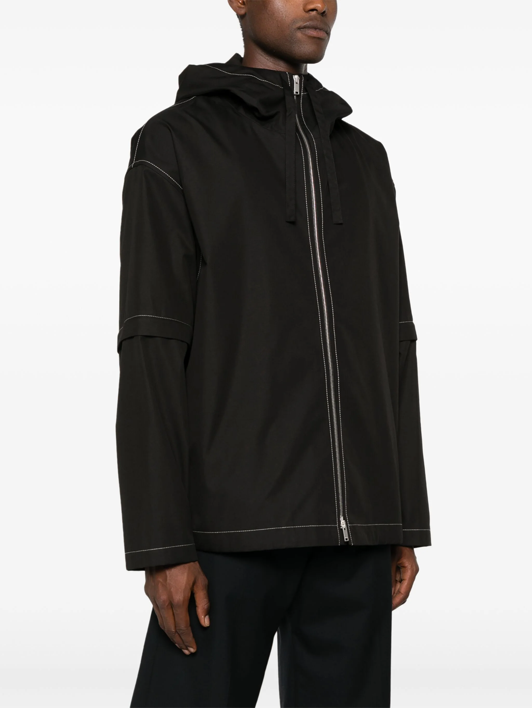 Contrast-Stitching Blouson