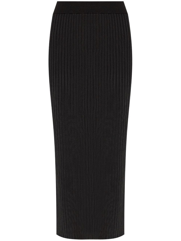 Superfine Viscose Rib Knit Skirt