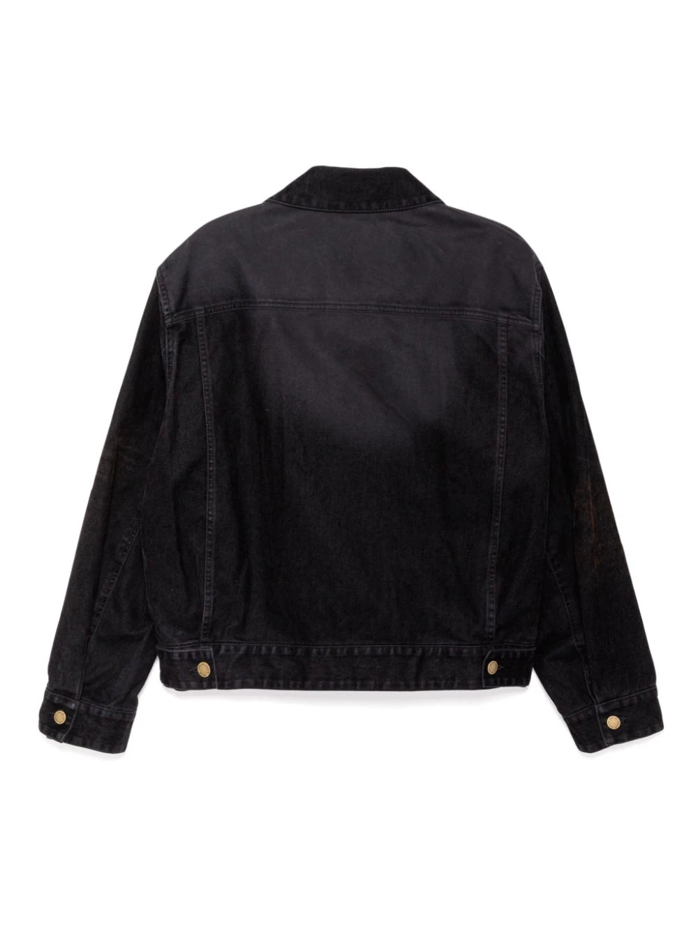 Faded Black Denim Shirt Jacket