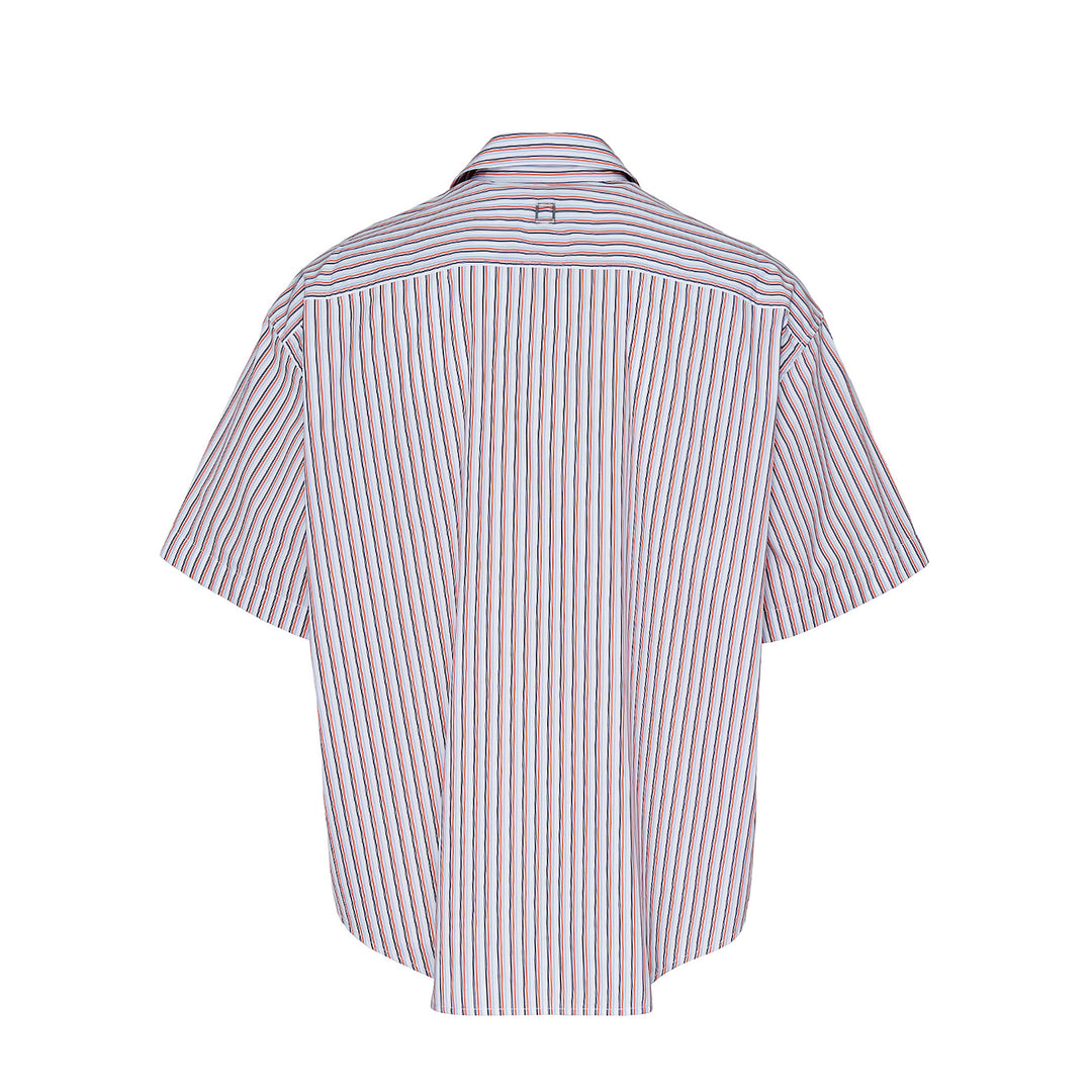 Oversized Short Sleeve Stripe Shirt