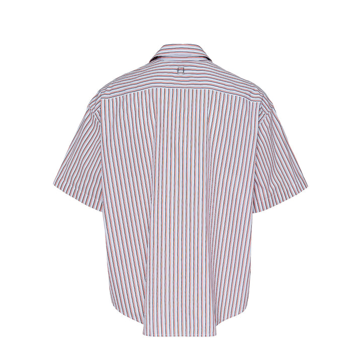Oversized Short Sleeve Stripe Shirt