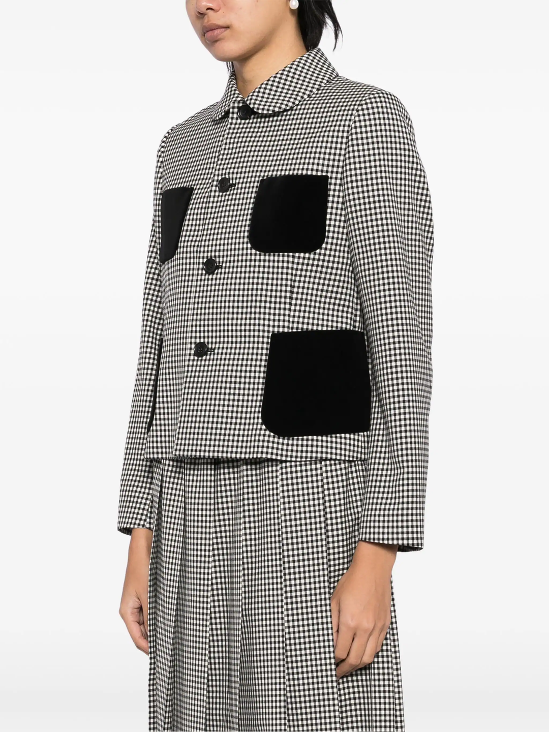 Wool Gingham Check Jacket