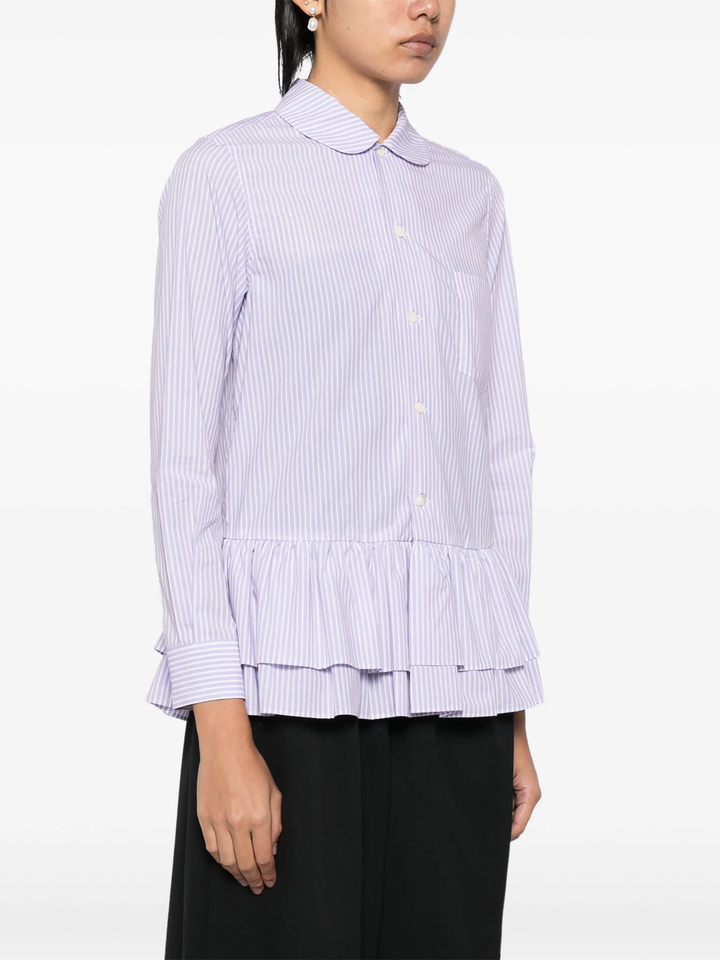 Cotton Poplin Stripe Blouse