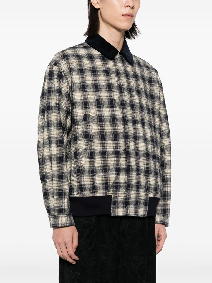 Cotton Flannel Check Triple Layer Blouson