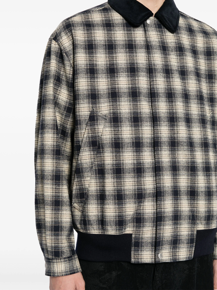 Cotton Flannel Check Triple Layer Blouson