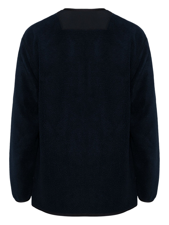 Polyester Boa X Polyester Taffeta Military Liner Cardigan