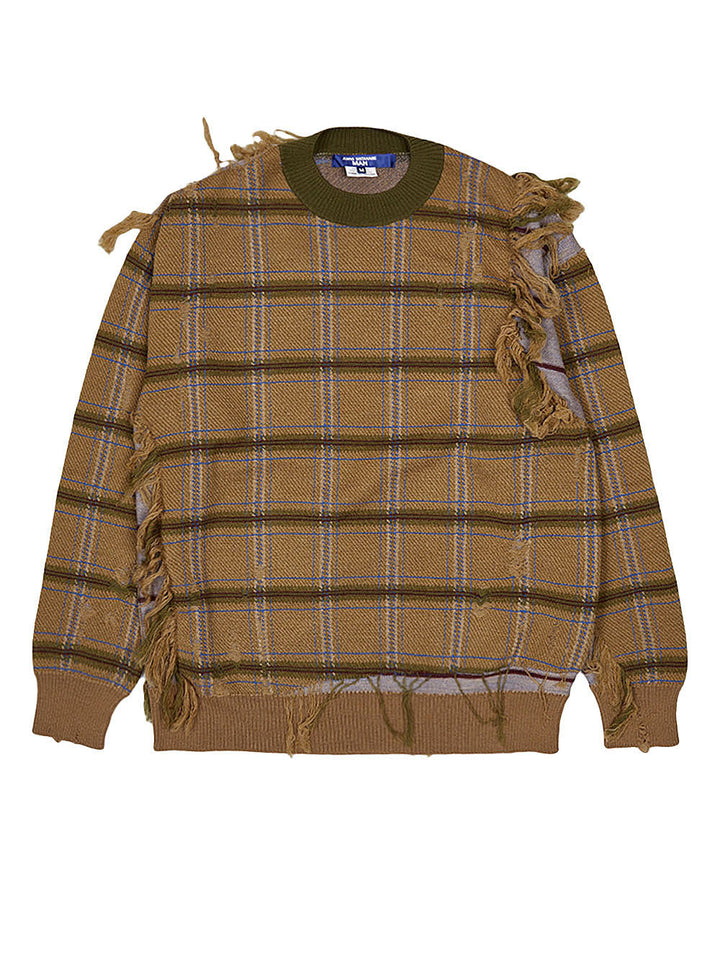 Worsted Wool Interlock Stitch Knit Top