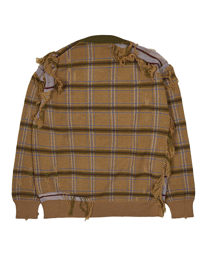 Worsted Wool Interlock Stitch Knit Top