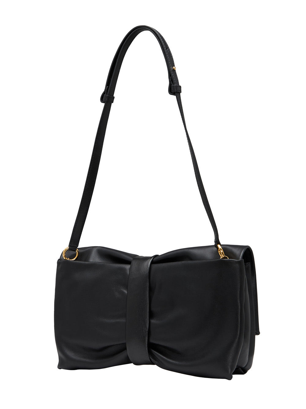 Bow Leather Shoulder Bag