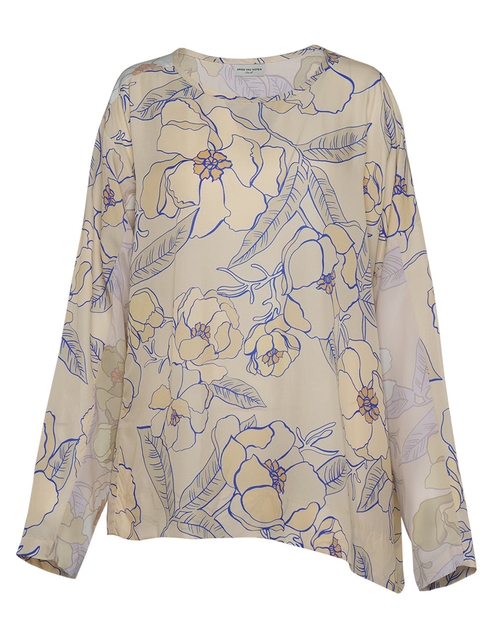 Printed Wide Neck Blouse