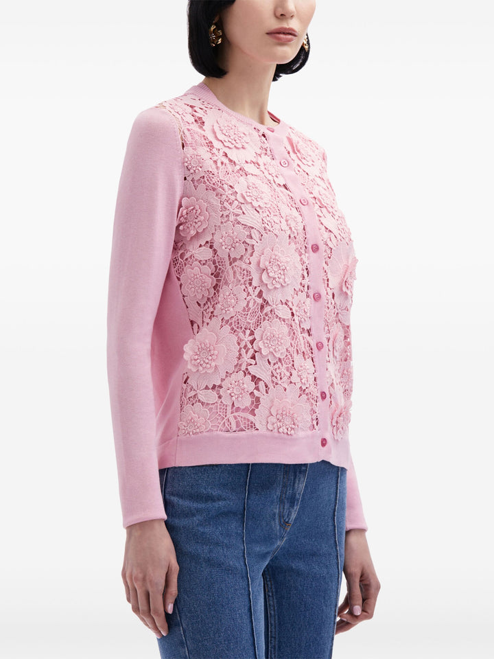 Floral Guipure Inset Cardigan