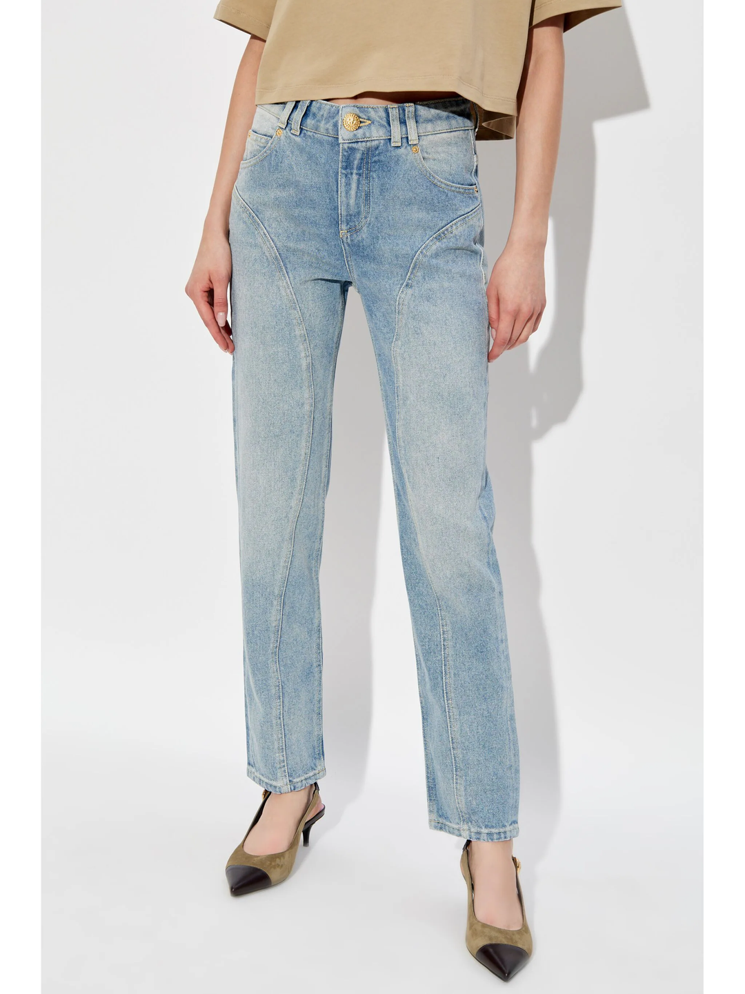 Straight Denim Pants