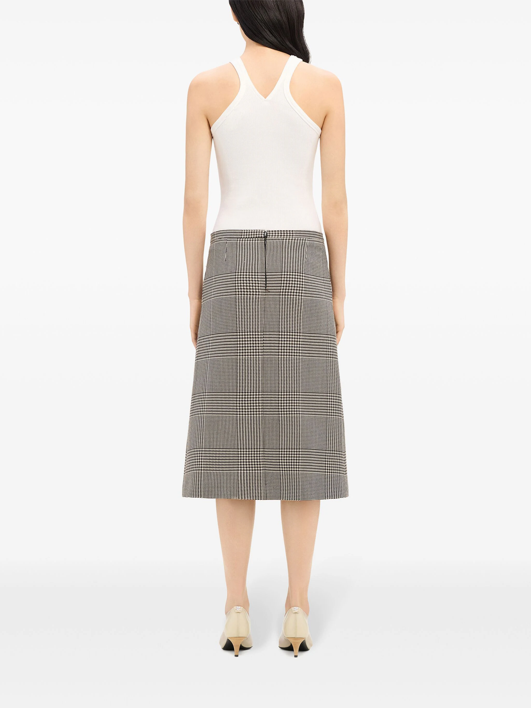 Zipped Prince Of Wales Skirt