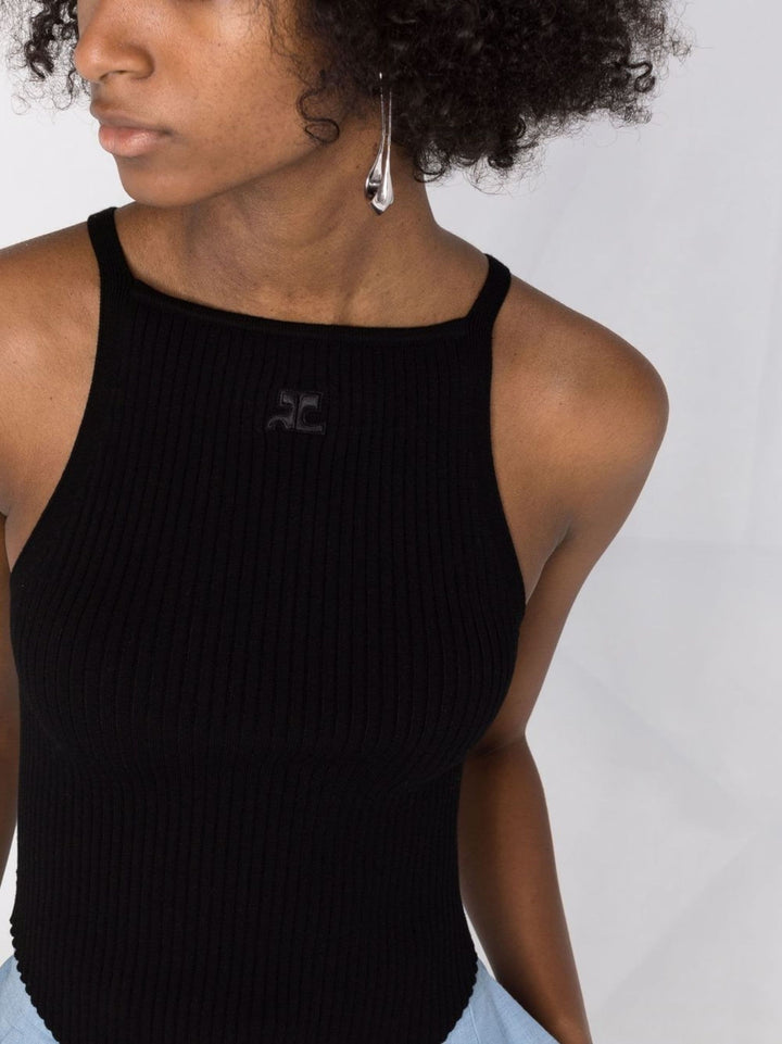 Signature Pointy Rib Knit Tank Top