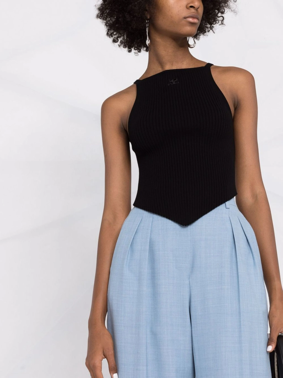 Signature Pointy Rib Knit Tank Top