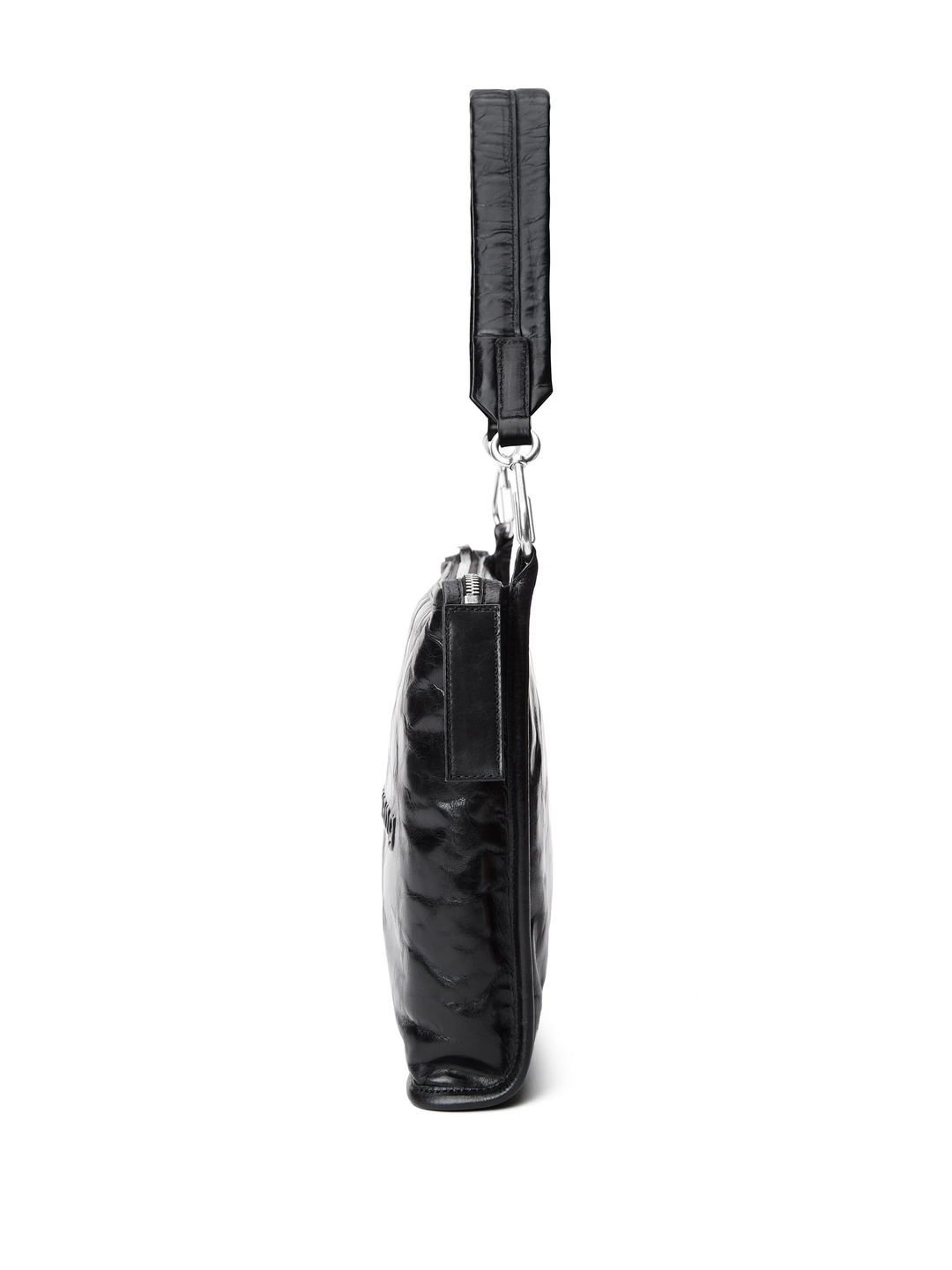 Punch Tech Shoulder Bag In Crackle Patent Leather