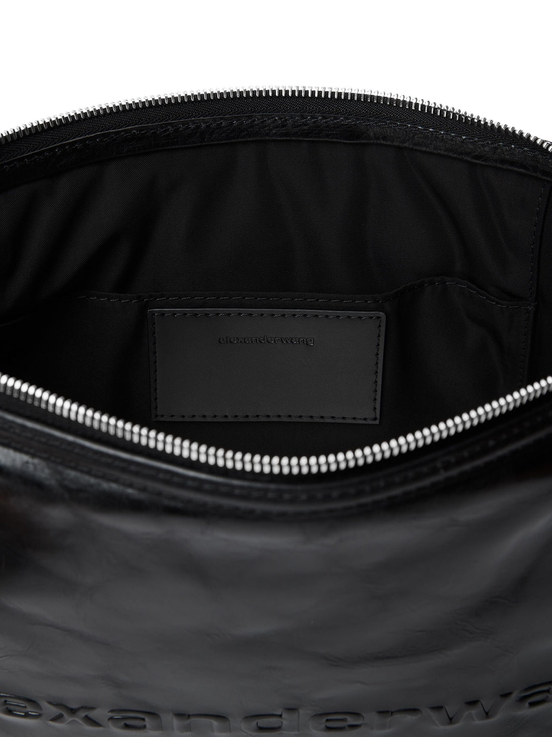 Punch Tech Shoulder Bag In Crackle Patent Leather