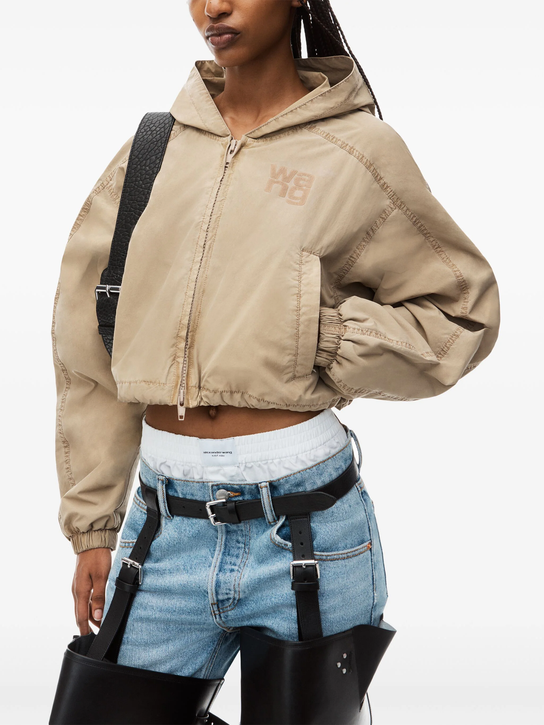 Logo Cropped Bomber Jacket