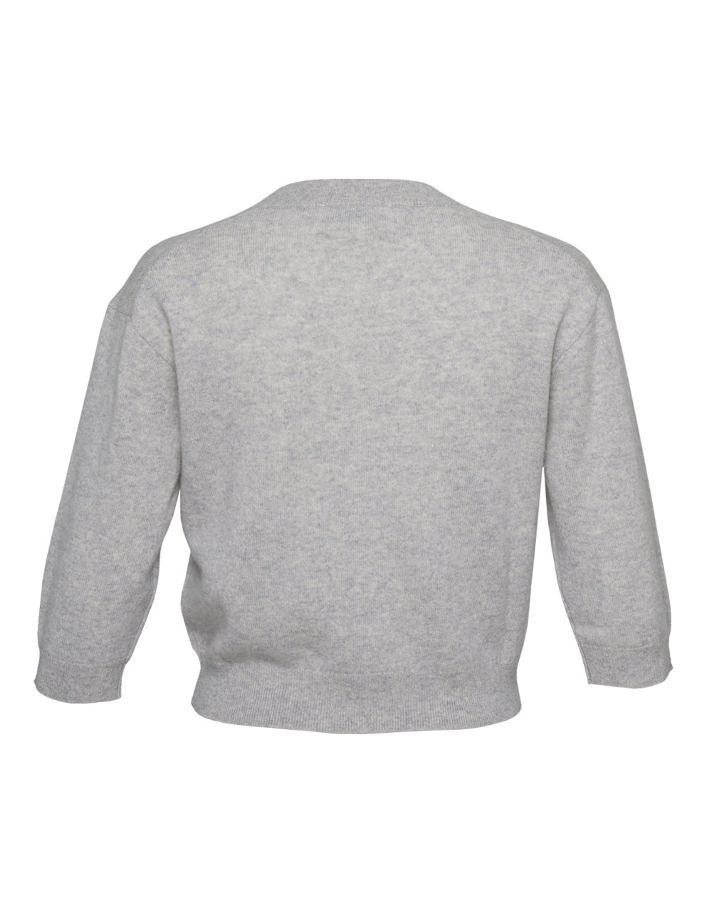 Recycled Cashmere V-Neck Cropped Sweater